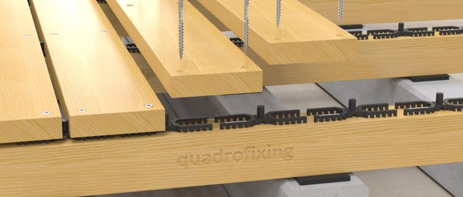 Entretoise QUADRO H pour terrasse en bois